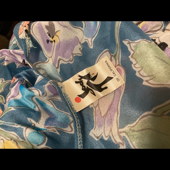 70’s Semi Sheer Tie Front Blouse - Picture 2 of 7